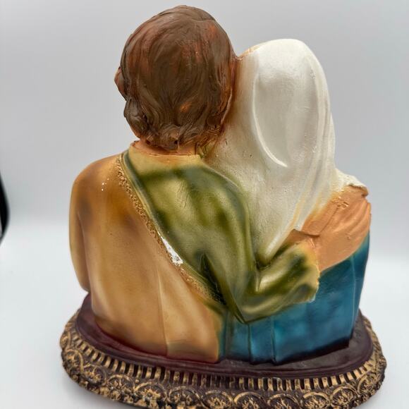Vintage Holy Family Statue Jesus Mary Joseph Catholic Nativity Figurine Decor - Picture 4 of 10